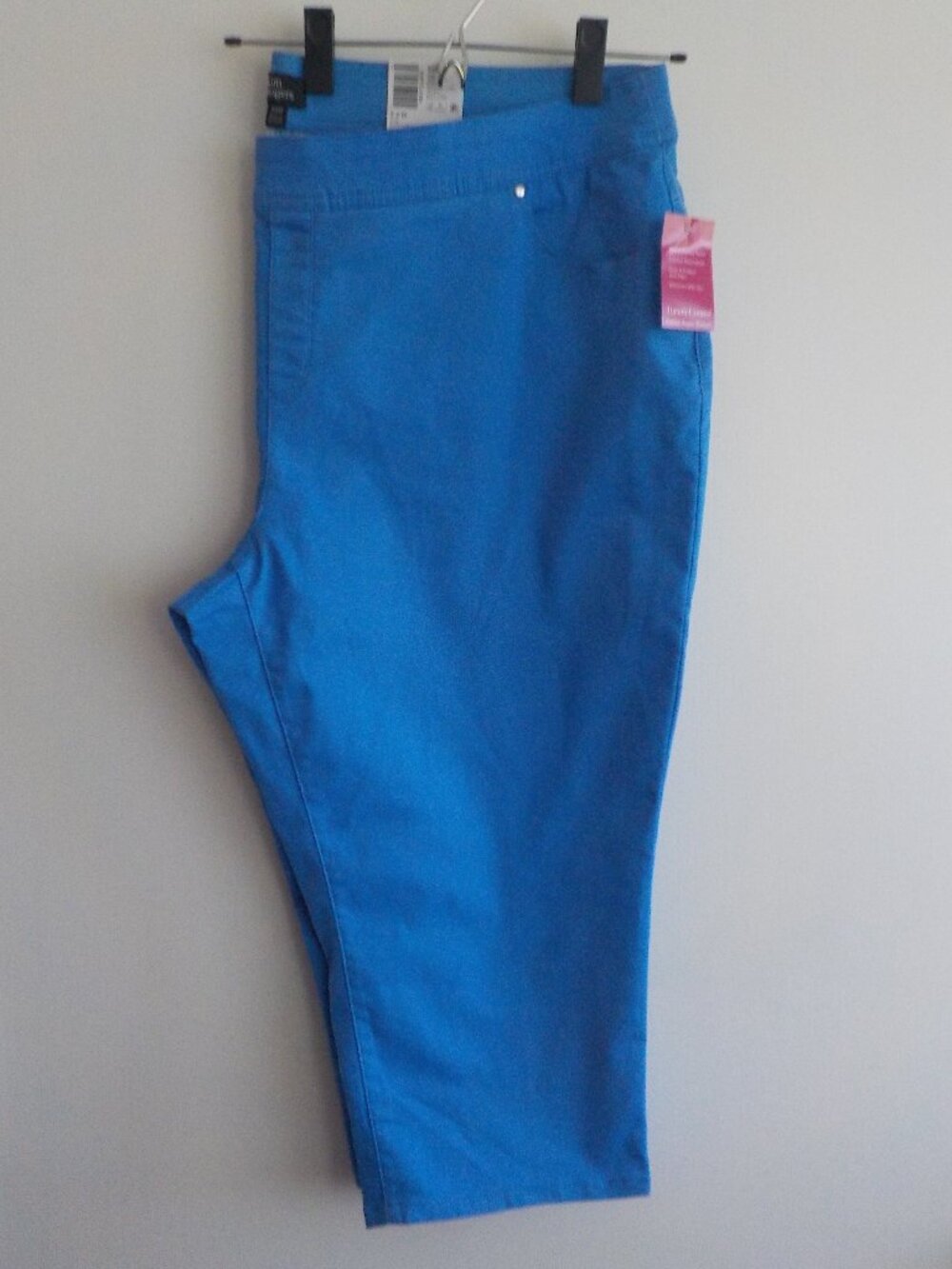 Kim Rogers Capri Pants - Size 22W - NWT - Blue Stretch Cotton Blend (921)